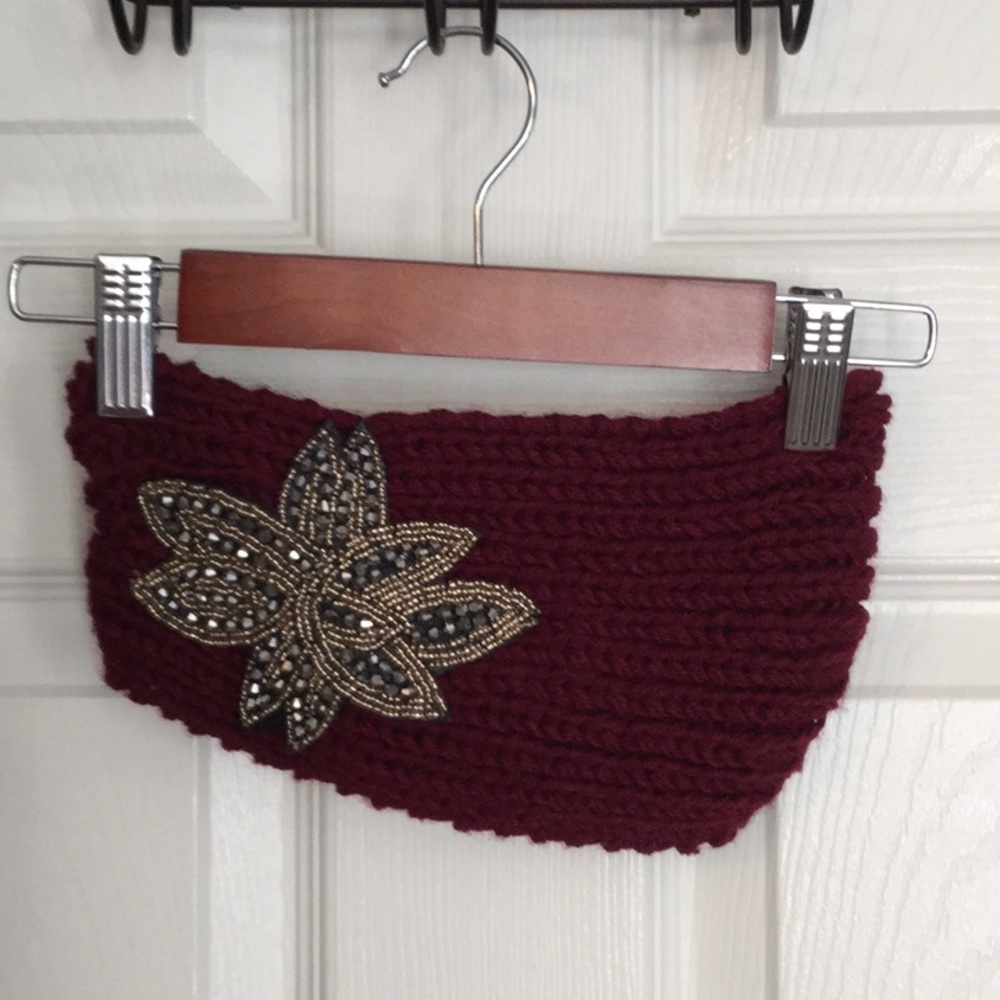 David & Young embellished knit head wrap